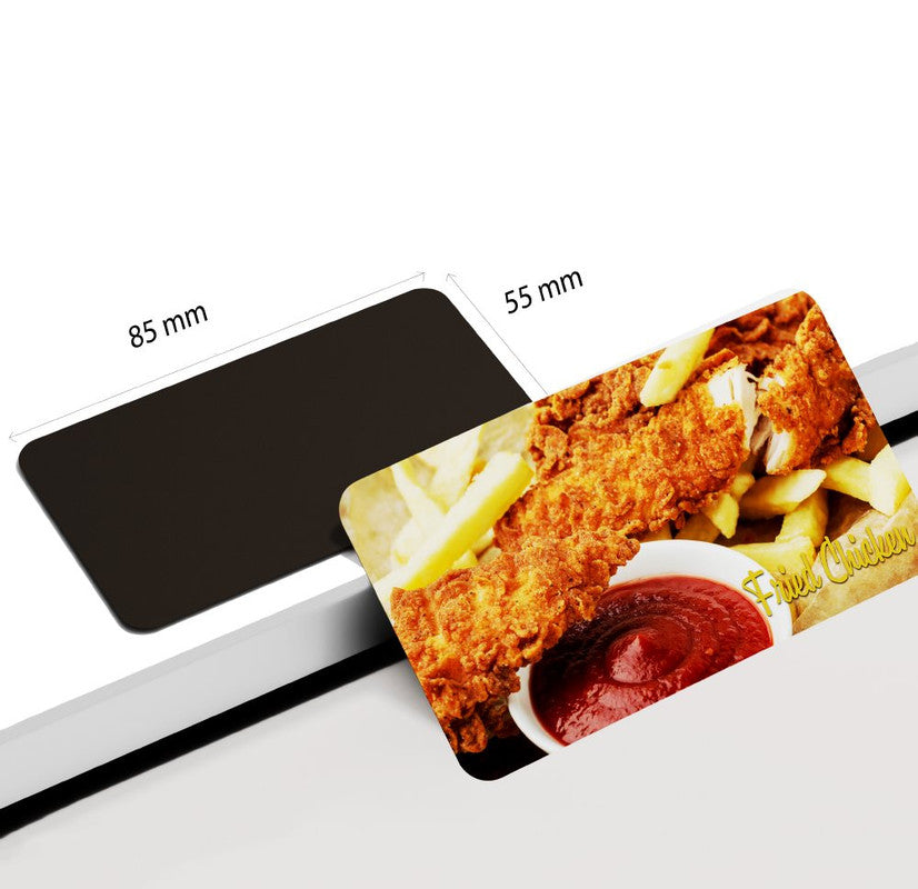 dhcrafts Rectangular Rubber Fridge Magnet Multicolor Food Fried Chicken D1 Rectangular Design Pack of 1 (8.6cm x 5.4cm)